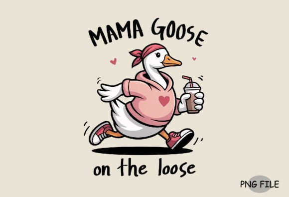 Download Coffee Mom Goose on the Loose Funny Mama - Mom Collection