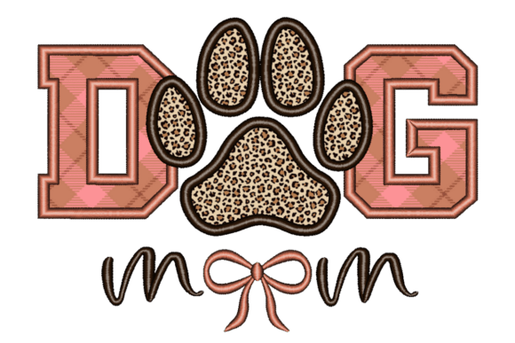 Download Dog Mom Applique Embroidery Design - Mom Collection