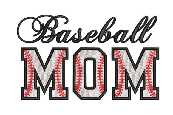 Download Baseball Mom Embroidery Design - Mom Collection