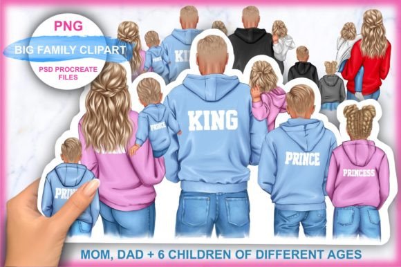 Download Family Clipart, Big Family Portrait - Family Collection