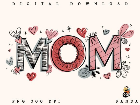 Download Brushstroke Mom, Hand Drawn Mom Design - Mom Collection