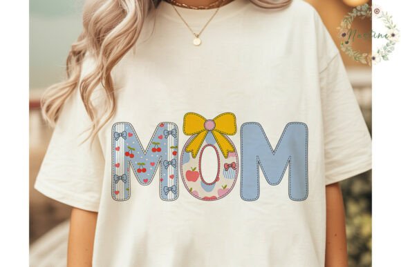 Download Cute Applique MOM Sublimation Design - Mom Collection