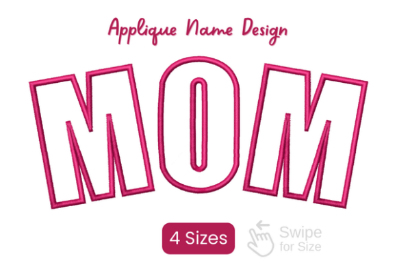 Download Applique Name Design MOM - Mom Collection