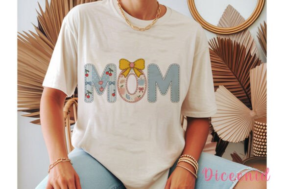 Download Cute Applique MOM Sublimation Design - Mom Collection