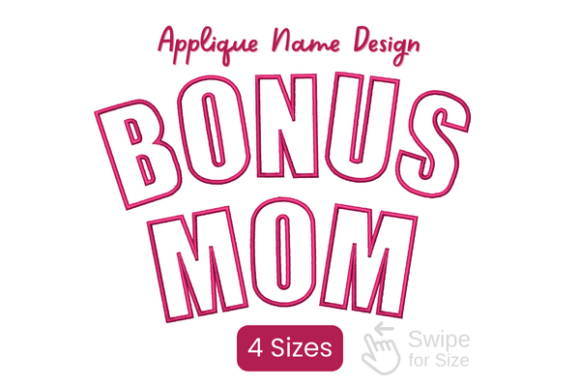 Download Bonus Mom Applique Name Design - Mom Collection