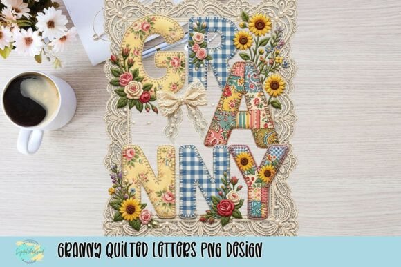 Download Granny Quilted Letters PNG Design - Letters Collection
