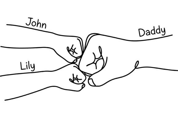 Download Family Fist Bump Line - Premium Resources