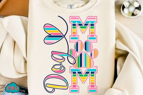 Download Dog Mom Colorful Paw T-Shirt Design - Mom Collection