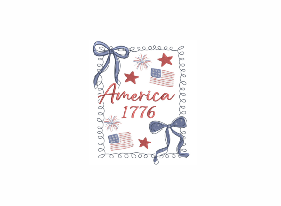 Download America 1776 Coquette Bow Embroidery - Coquette bow Collection