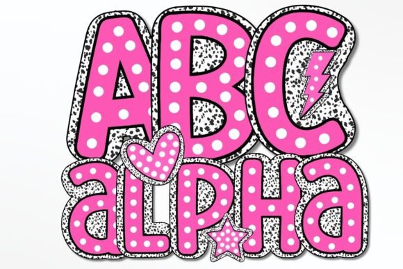 Download POLKA DOT, DOODLE DOT BACKGROUND LETTERS - Letters Collection