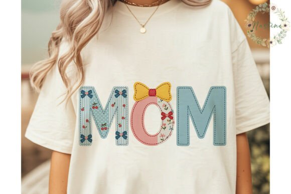 Download Cute Applique MOM Sublimation Design - Mom Collection