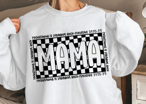 Download Christian Mom PNG, Retro Checkered Mama - Mom Collection