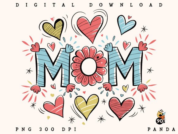 Download Brushstroke Mom, Hand Drawn Mom Design - Mom Collection