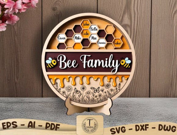 Download Personalized Honeycomb Family Sign SVG - Family Collection