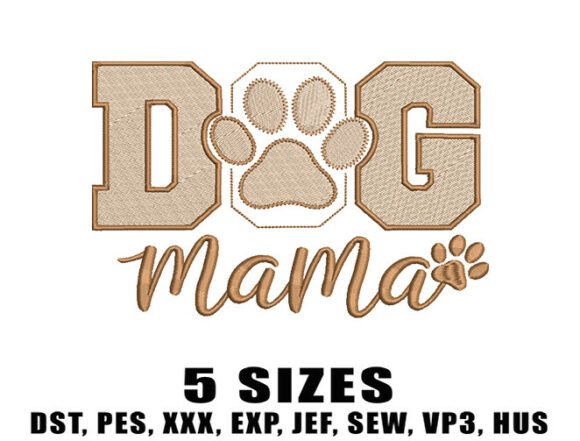 Download Dog Mom Embroidery Design - Mom Collection